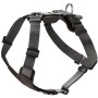 Hunter Hundegeschirr Aalborg Mixed Gr. M, schwarz-graues Nylon mit Lederpolsterung.