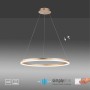 Moderne LED-Pendelleuchte Helia von Paul Neuhaus, messingfarben, Ø 80cm, dimmbar.