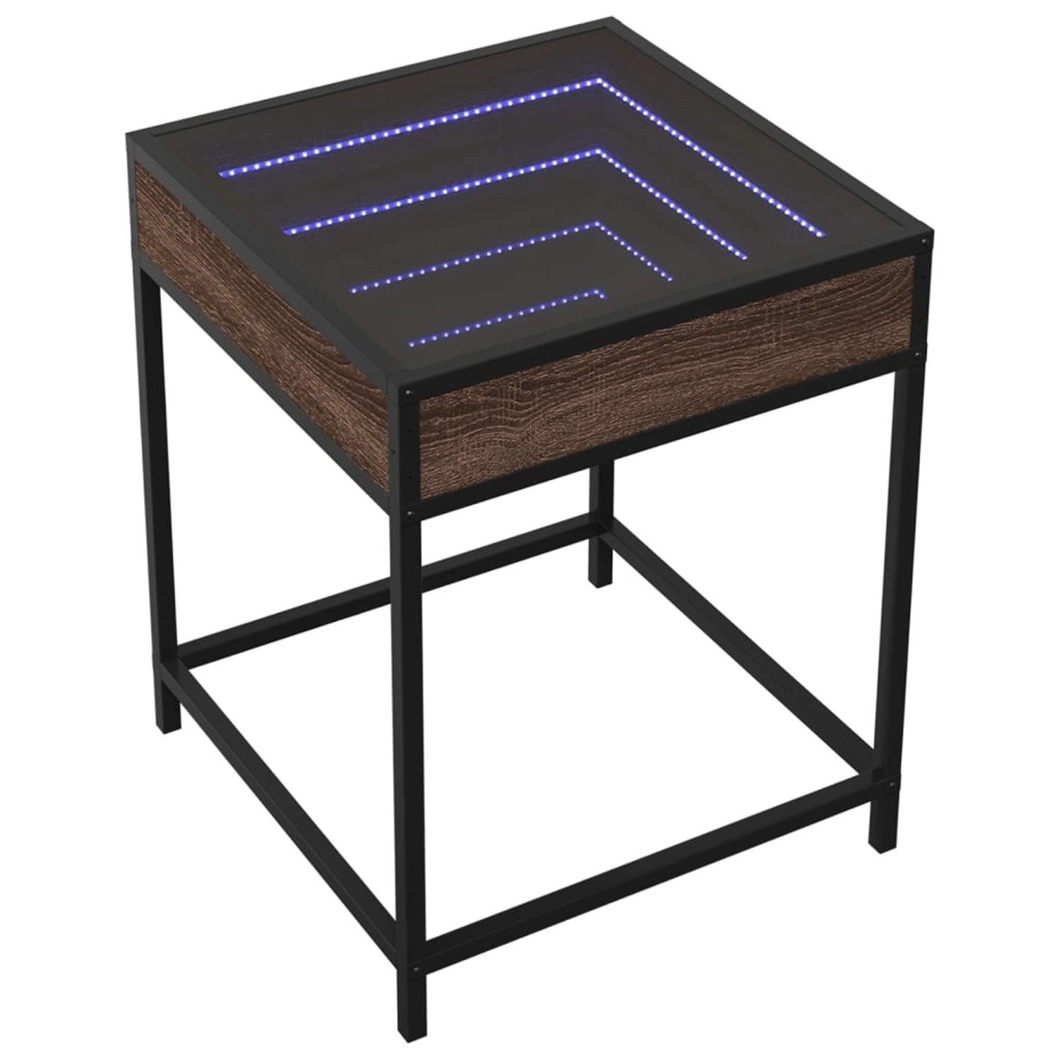 vidaXL Couchtisch mit Infinity-LED Braun Eichen-Optik 40x40x51 cm 847676 günstig online kaufen