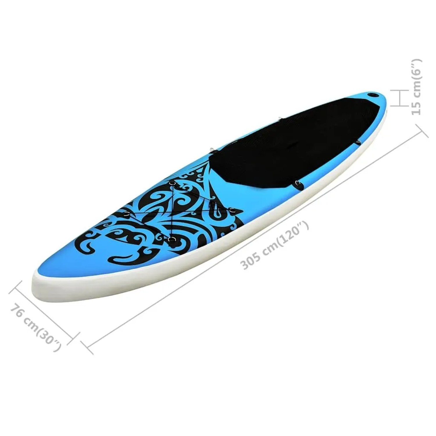 vidaXL Aufblasbares Stand Up Paddle Board Set 305x76x15 cm Blau 92737_11