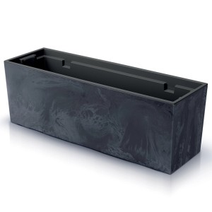 Anthrazitfarbener Pflanzkasten Urbi Beton Effect 12L von Prosperplast.