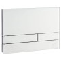 Kronenbach Betätigungsplatte Plantec 2.0 Cube 60, Glas weiß/Chrom glänzend für WC Spülkasten.