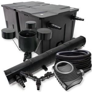 SunSun Filter Set für 60000l Teich mit Pumpe, Schlauch, Skimmer und Klärer.