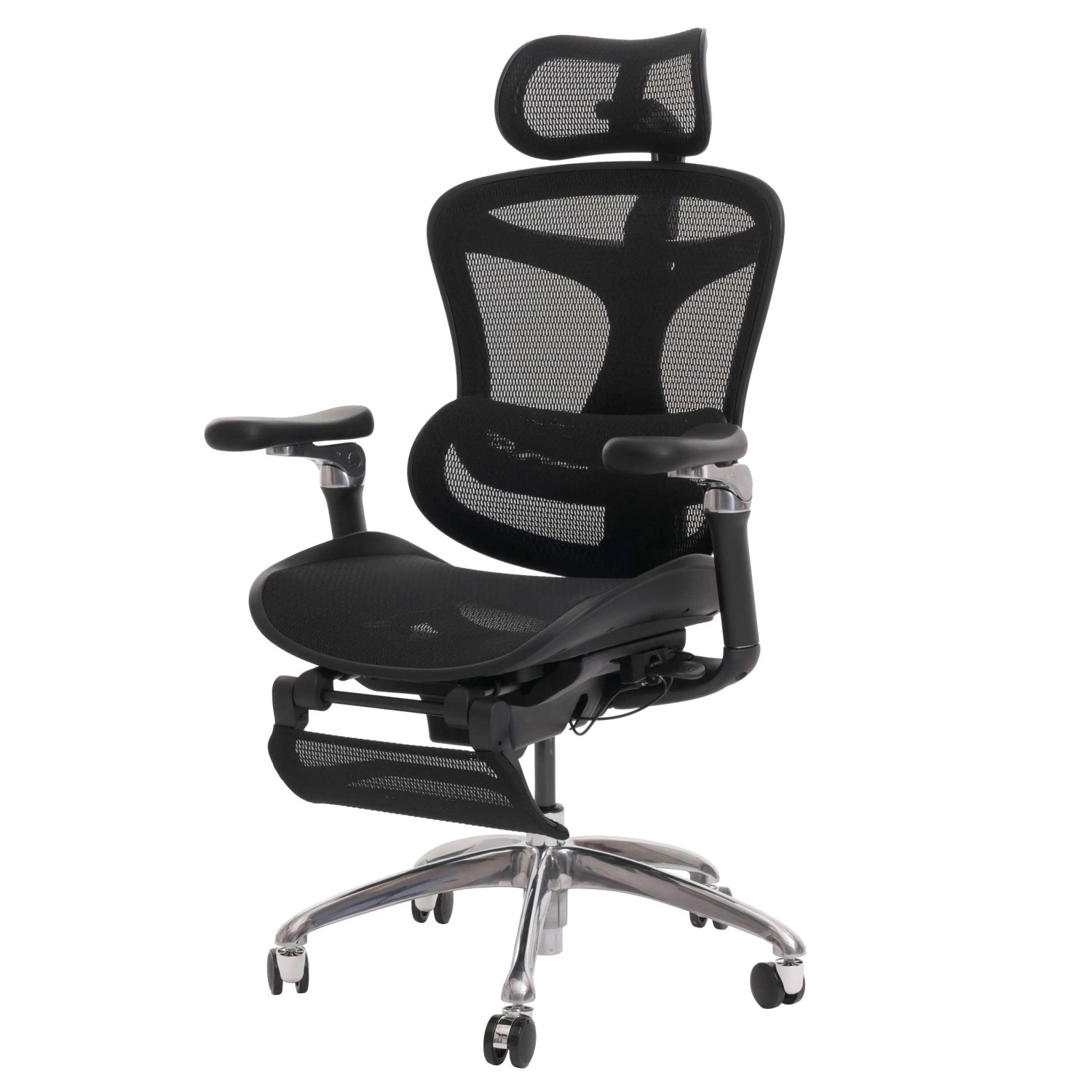 SIHOO Bürostuhl Lordosenstütze Fußstütze 6D-verstellbare Armlehnen
