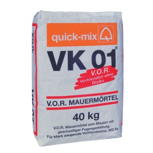 40 kg Sack Vormauermörtel für stark saugende Steine von Quick-Mix.