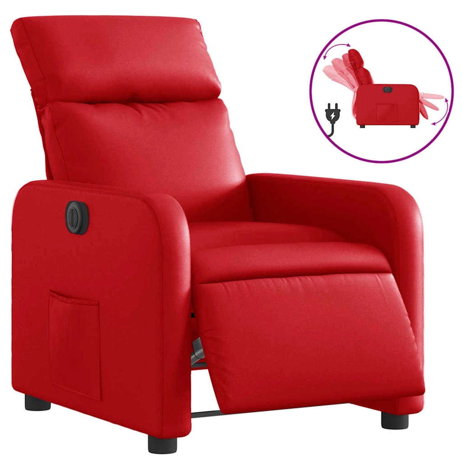 vidaXL Relaxsessel Elektrisch Rot Kunstleder 3206740 günstig online kaufen