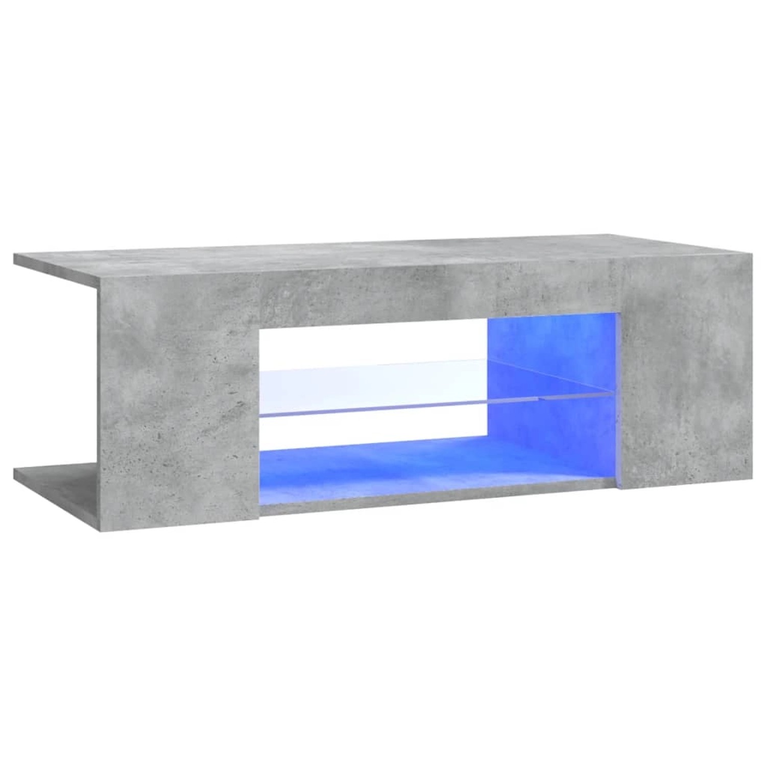 VidaXL TV-Schrank mit LED-Leuchten Betongrau 90x39x30 cm