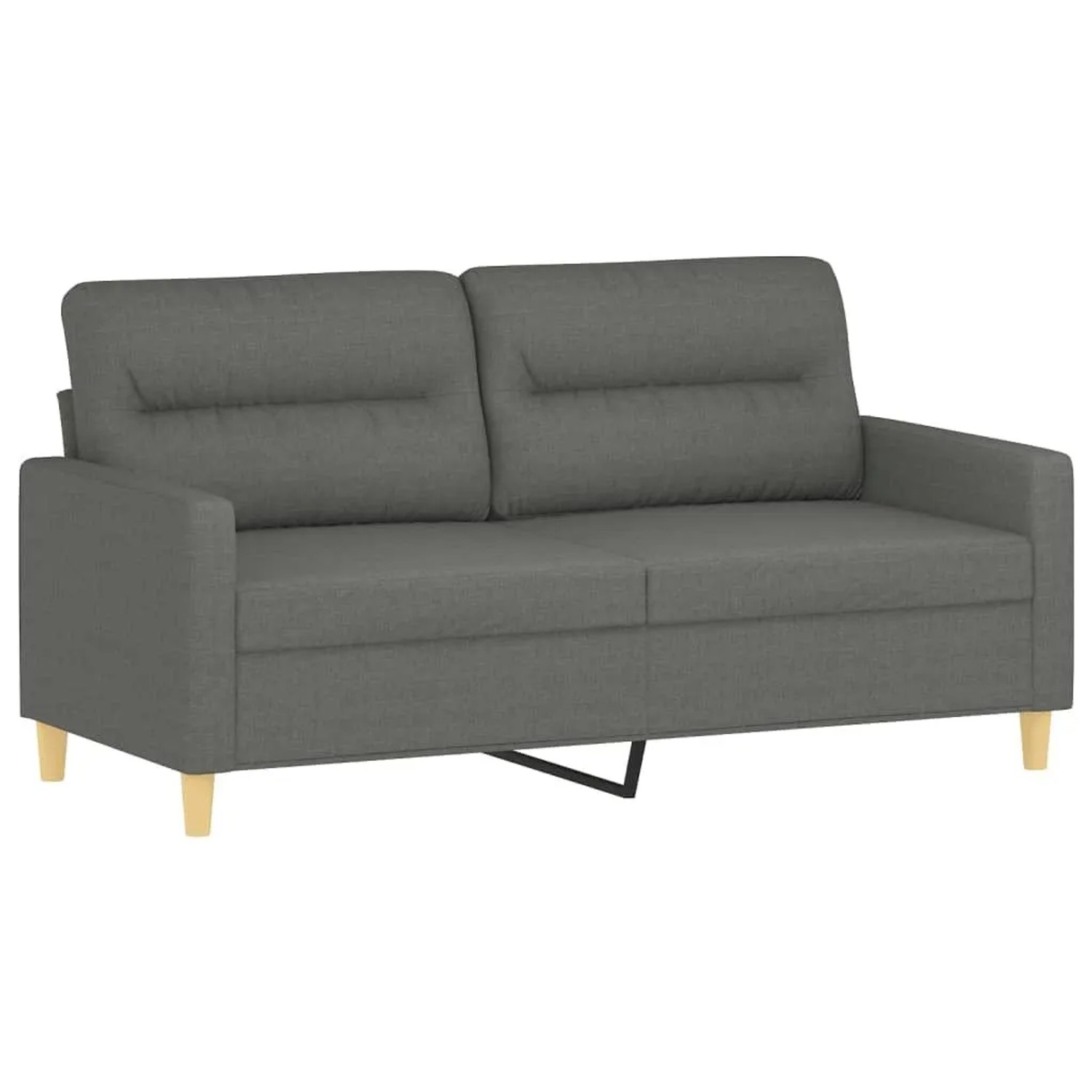 vidaXL 2-Sitzer-Sofa Dunkelgrau 140 cm Stoff 359236