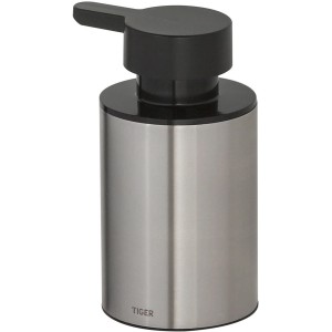 Freistehender Tiger Seifenspender Colar aus gebürstetem Edelstahl.