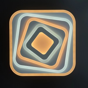 Quadratische, dimmbare LED-Deckenleuchte Queen in Weiß (50x50 cm) von Fischer & Honsel.