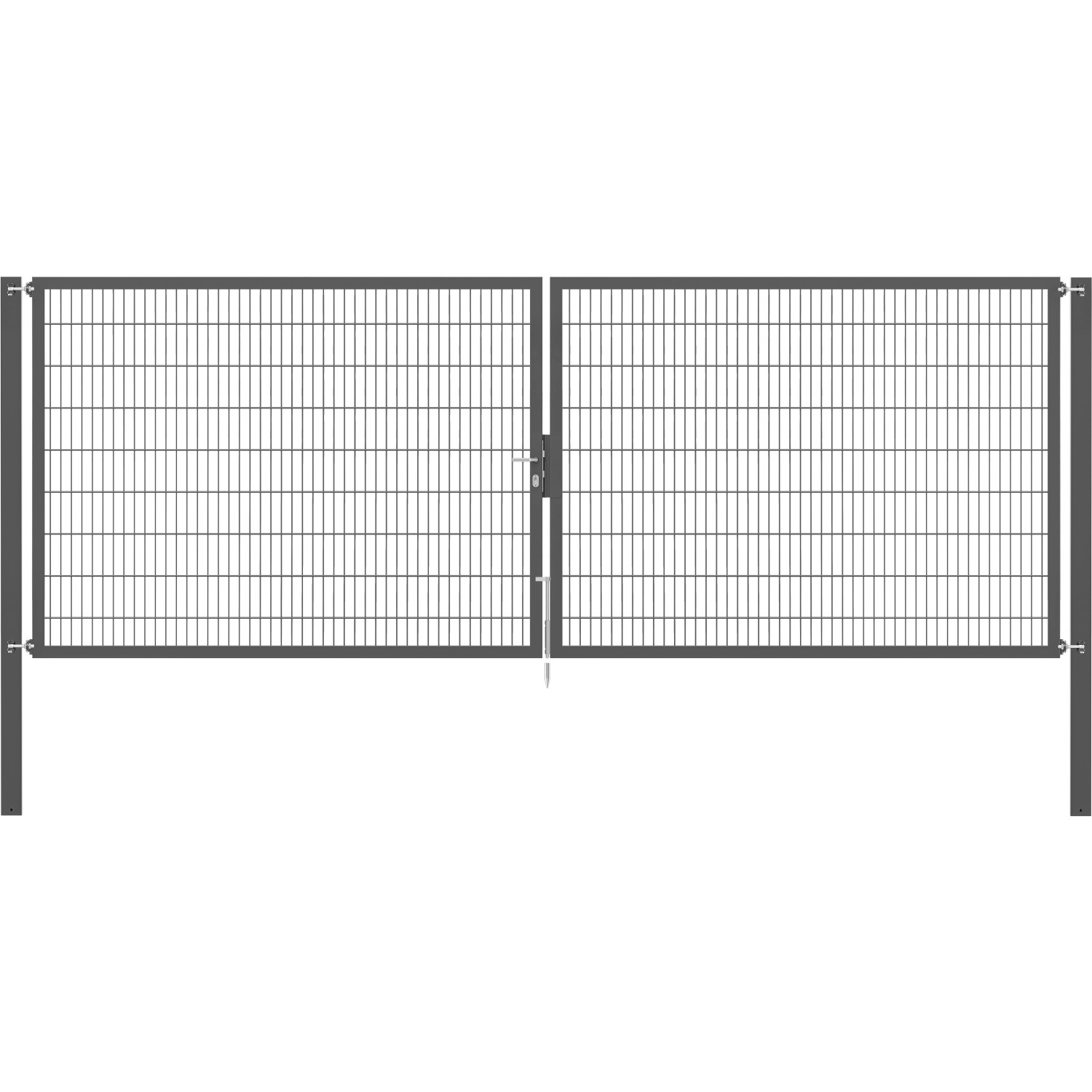 Doppeltor Flexo Plus 500 cm x 180 cm Pfosten 100 cm x 100 cm Anthrazit