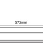 Abbildung der Ledvance LED-Lichtleiste Switch Batten Weiß 900 lm 60 cm mit Maßangaben.