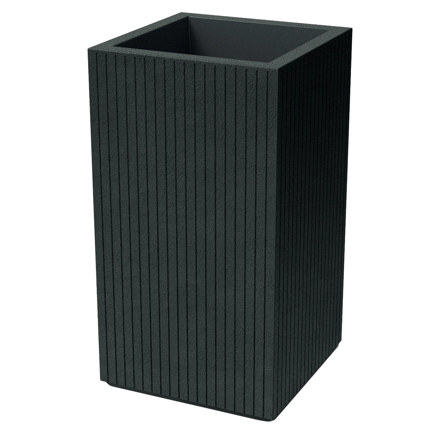 Prosperplast Blumentopf Coro Square Hoch 40 cm x 40 cm x 70 cm Charcoal