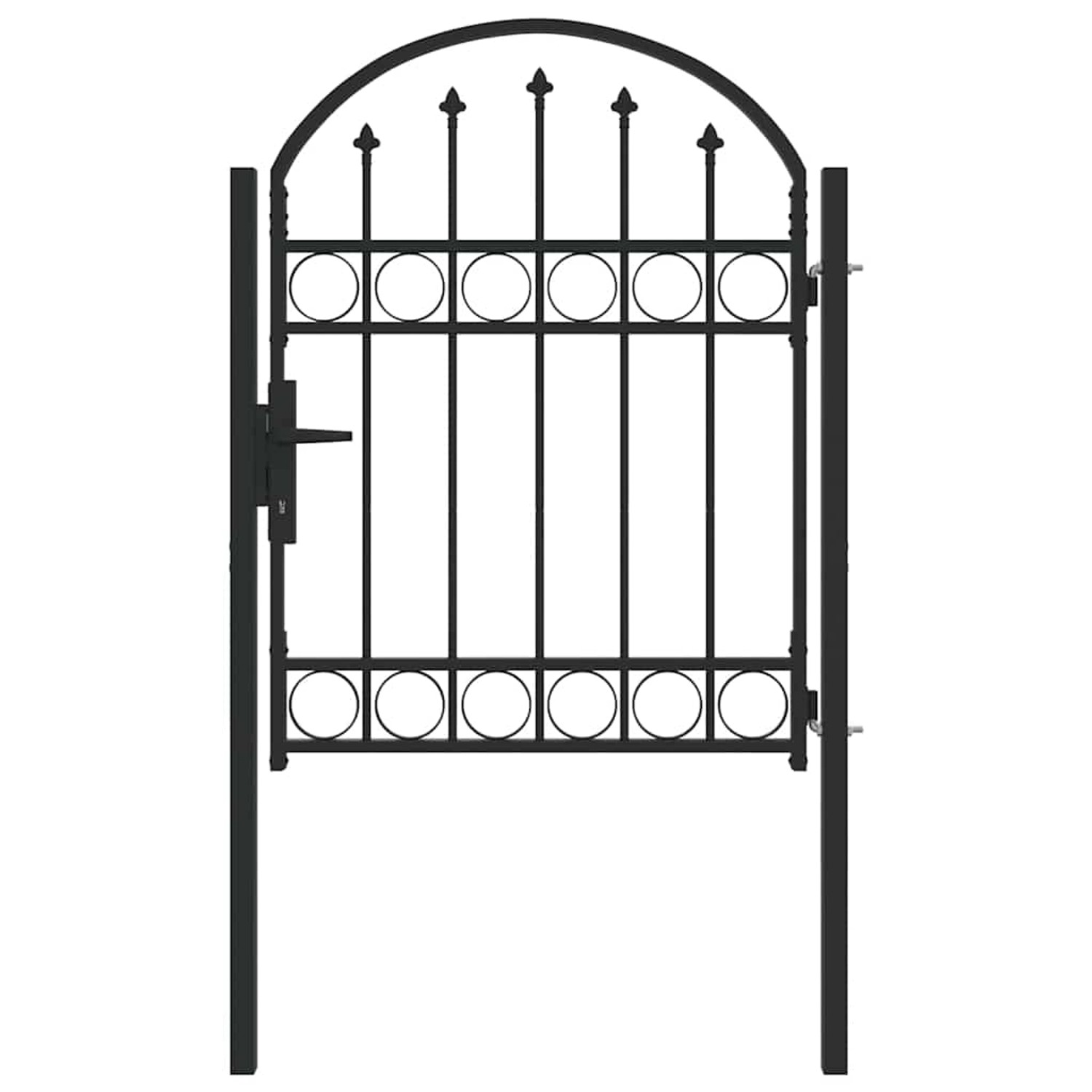 vidaXL Zauntor Grau 100 x 125 cm Pulverbeschichteter Stahl 42008926 günstig online kaufen