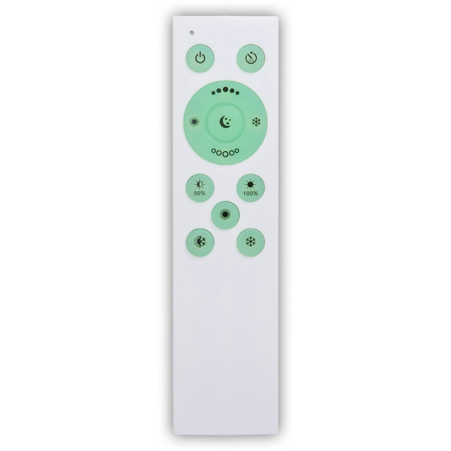 Fernbedienung für Näve LED-Deckenleuchte Boise zur Steuerung von Helligkeit und Farbtemperatur.