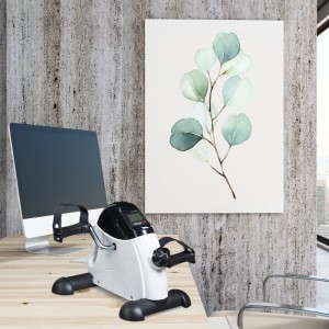 Relaxdays Pedaltrainer Stahl Kunststoff Schwarz Weiß Rutschfest 30 x 35 x 41 cm 3,4 kg