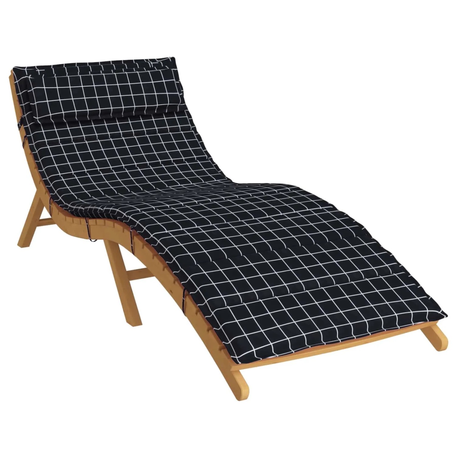 vidaXL Sonnen-Lounger Kissen Schwarz 180 x 60 x 4 cm Oxford-Stoff 361868