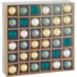 Weihnachtskugel-Set, 36-teilig, Gold, Grün, Ø 2cm, glänzend, matt, gefrostet.