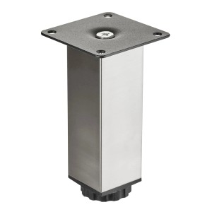 SOTECH Möbelfuß ZULU 38 x 38 x 120 mm Edelstahlfarbig