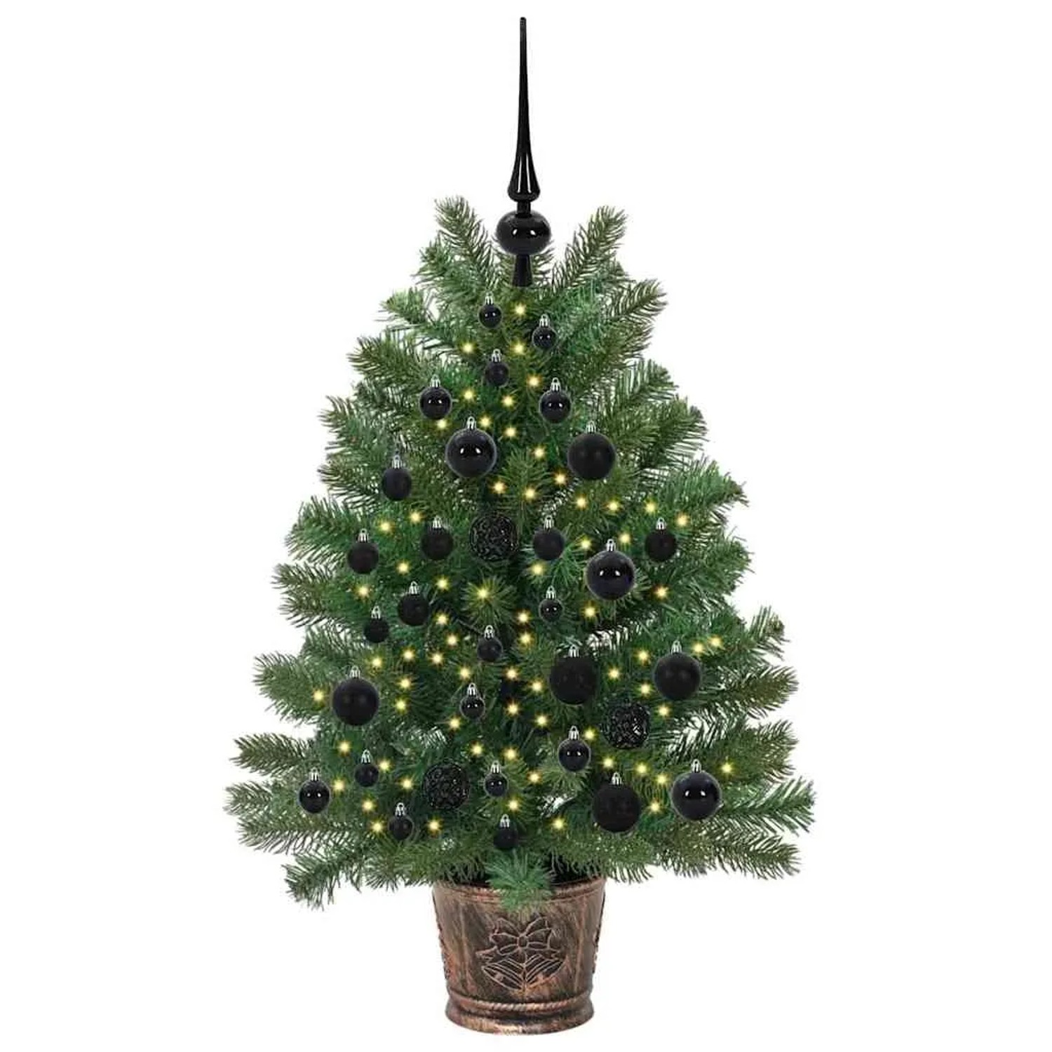 vidaXL Künstlicher Weihnachtsbaum mit 150 LEDs Grün 95 cm PE und PVC 3397316