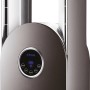 Moderner, anthrazitfarbener Standventilator Bladeless TV 45-67 mit LED-Display.
