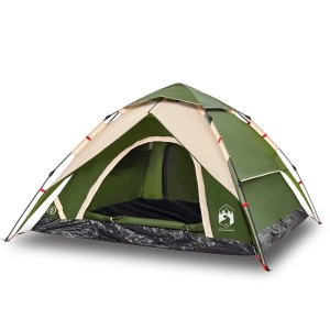 vidaXL Kuppel-Campingzelt 5 Personen Grün Quick Release 4004185