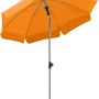 Schneider Balkonschirm Locarno, Ø 150 cm, Mandarine, mit Knickfunktion für optimale Schattenausrichtung.