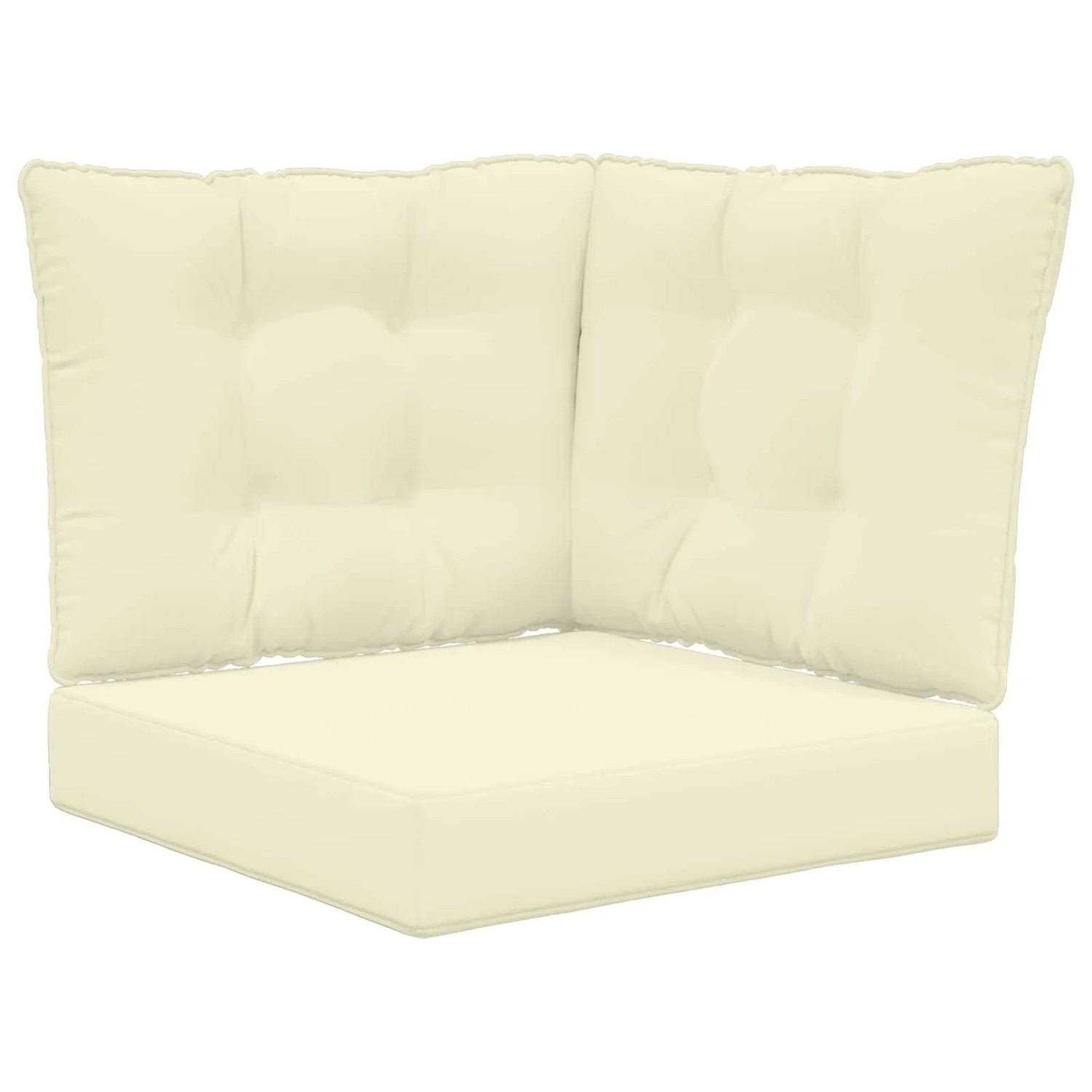 vidaXL Sofakissen für Draußen 3-Tlg Creme Polyester 900797
