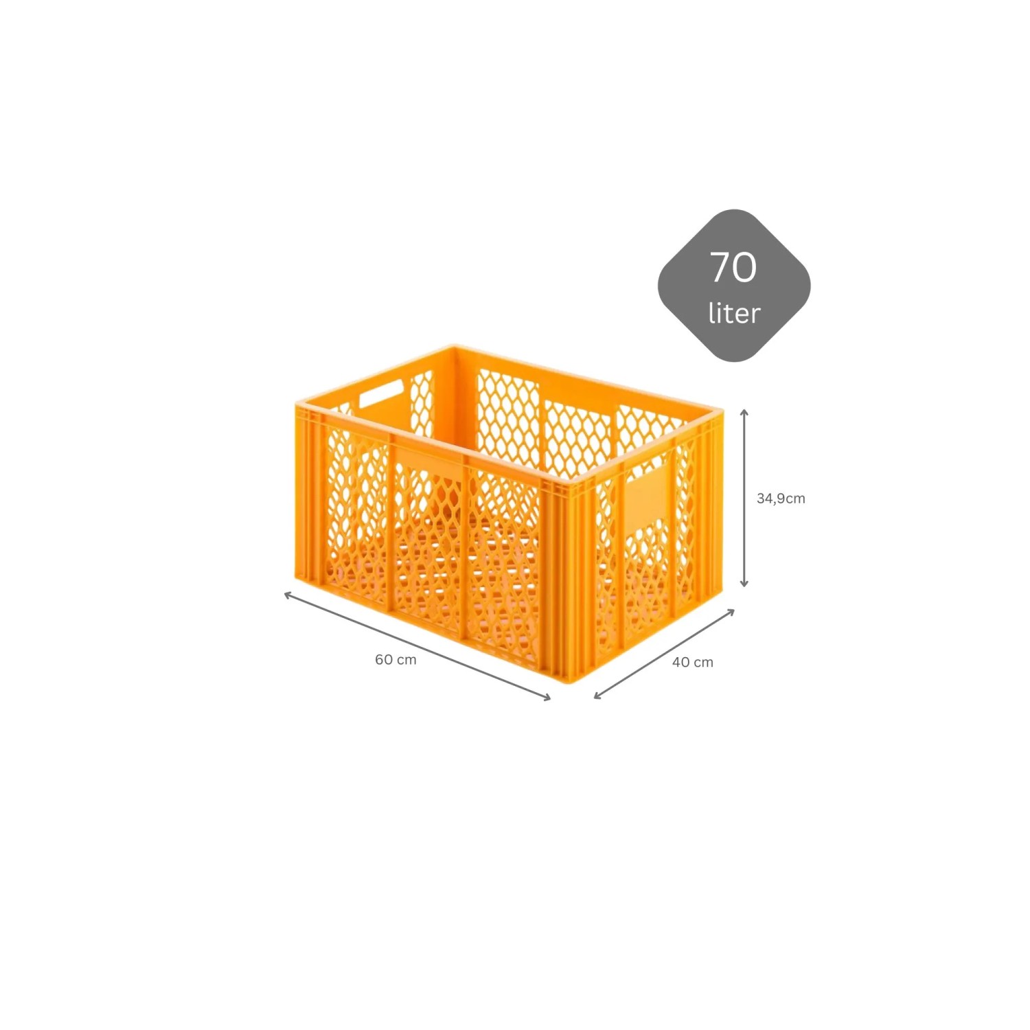 Eurobehälter Bäcker- und Konditorenkasten HxBxT 34,9 x 40 x 60 70 Liter ...