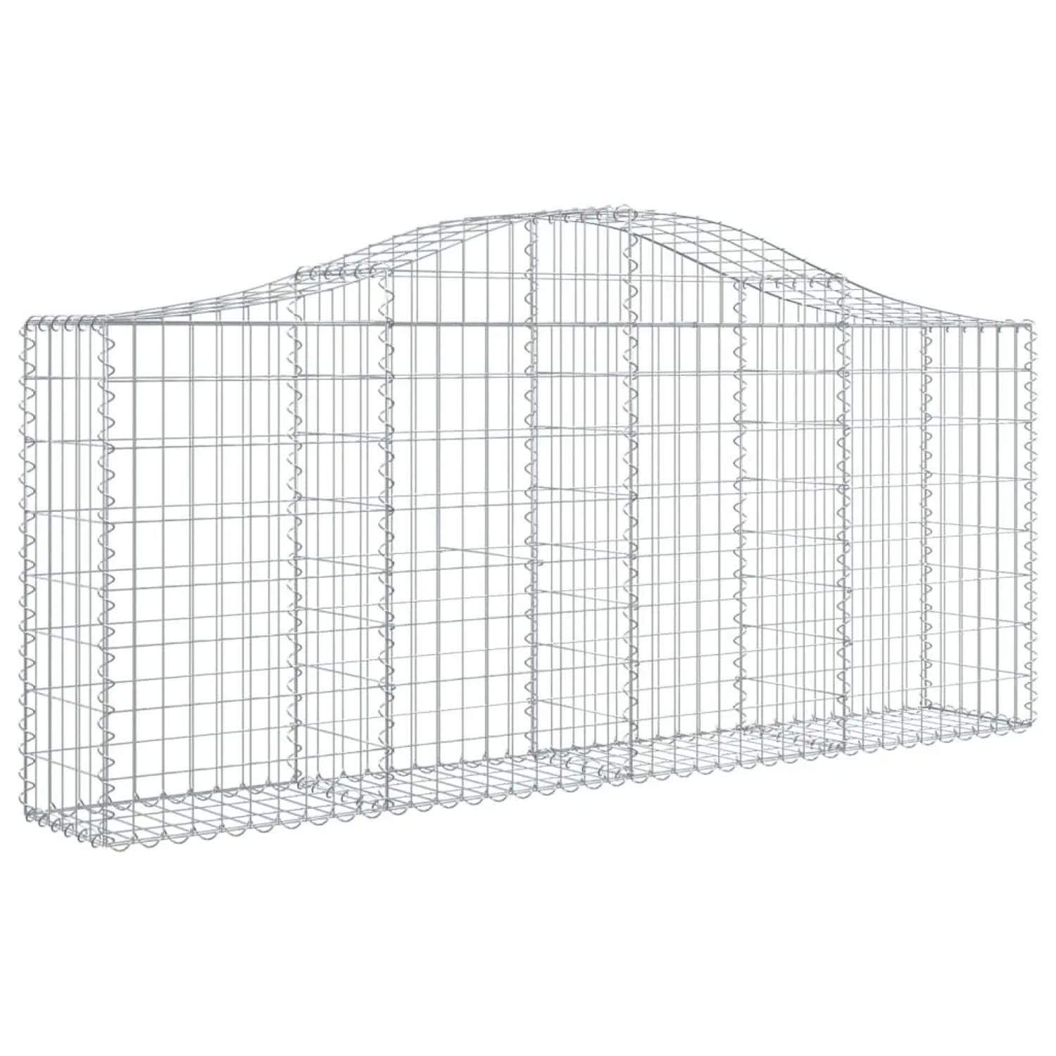 vidaXL Gabionen mit Hochbogen 11 Stk 200x30x80/100cm Verzinktes Eisen 3145418