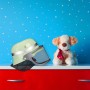 Relaxdays Feuerwehrhelm für Kinder Kunststoff Gelb Klappbares Visier 200 g_5