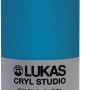 Lukas Cryl Studio Premium Acrylfarbe, 250ml, Cyan. Künstlerfarbe in leuchtendem Blau.