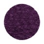 Runder, violetter Ayyildiz Hochflorteppich Fluffy, Ø 160 cm.