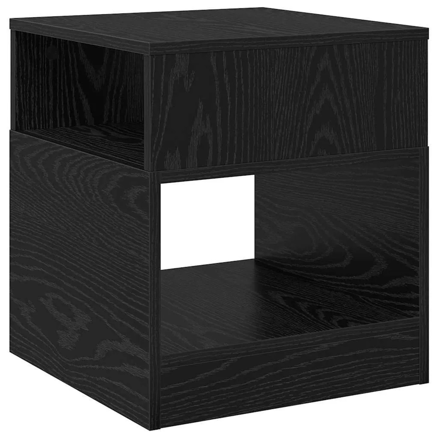 vidaXL Beistelltisch Schwarz Eichen-Optik 40,5 x 40 x 45 cm 890914