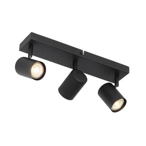 Moderne, schwarze Deckenleuchte Jeana mit 3 verstellbaren Strahlern. Ideal für Lampen & Leuchten.