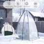 Halbtransparentes, weißes WOLTU Gewächshaus (160x180cm) mit Spitzdach für Pflanzen und Winterschutz.
