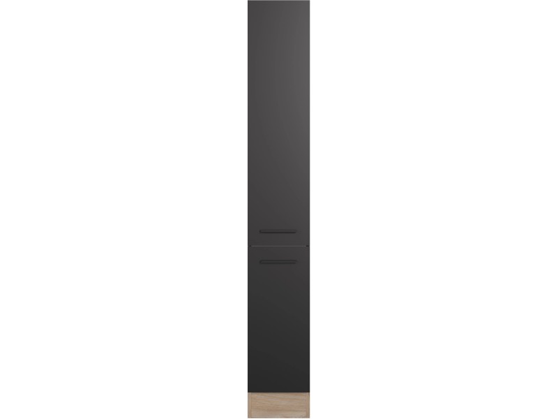 Apotheker-Hochschrank Flex-Well Oak 30 Exclusiv Matt-Endgrain Capri Schwarz cm bei OBI kaufen