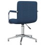 vidaXL Esszimmerstuhl Drehbar Blau Stoff 3088066_4