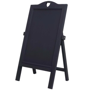 PROREGAL Werbetafel 66x37x27cm Shabby-Look Vintage Dunkelgrau