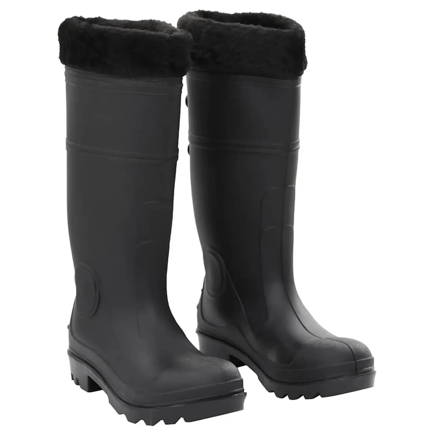vidaXL Gummistiefel mit Herausnehmbarem Innenfutter Schwarz Größe 40 PVC 137598