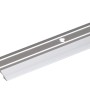 Silbernes Bodenausgleichsprofil aus Aluminium, 2 mm stark, 30 mm breit und 1000 mm lang.