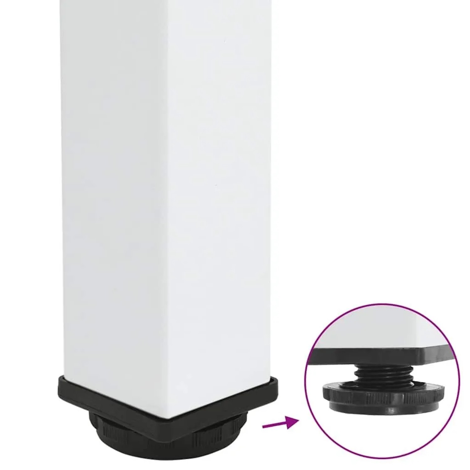 vidaXL Konsolentischbeine 4 Stk Weiß 72-74 cm Stahl 4012469_9