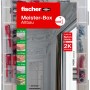 Fischer Meister-Box Altbau mit 150 Dübeln und Schrauben, sortiert in Kunststoffbox.