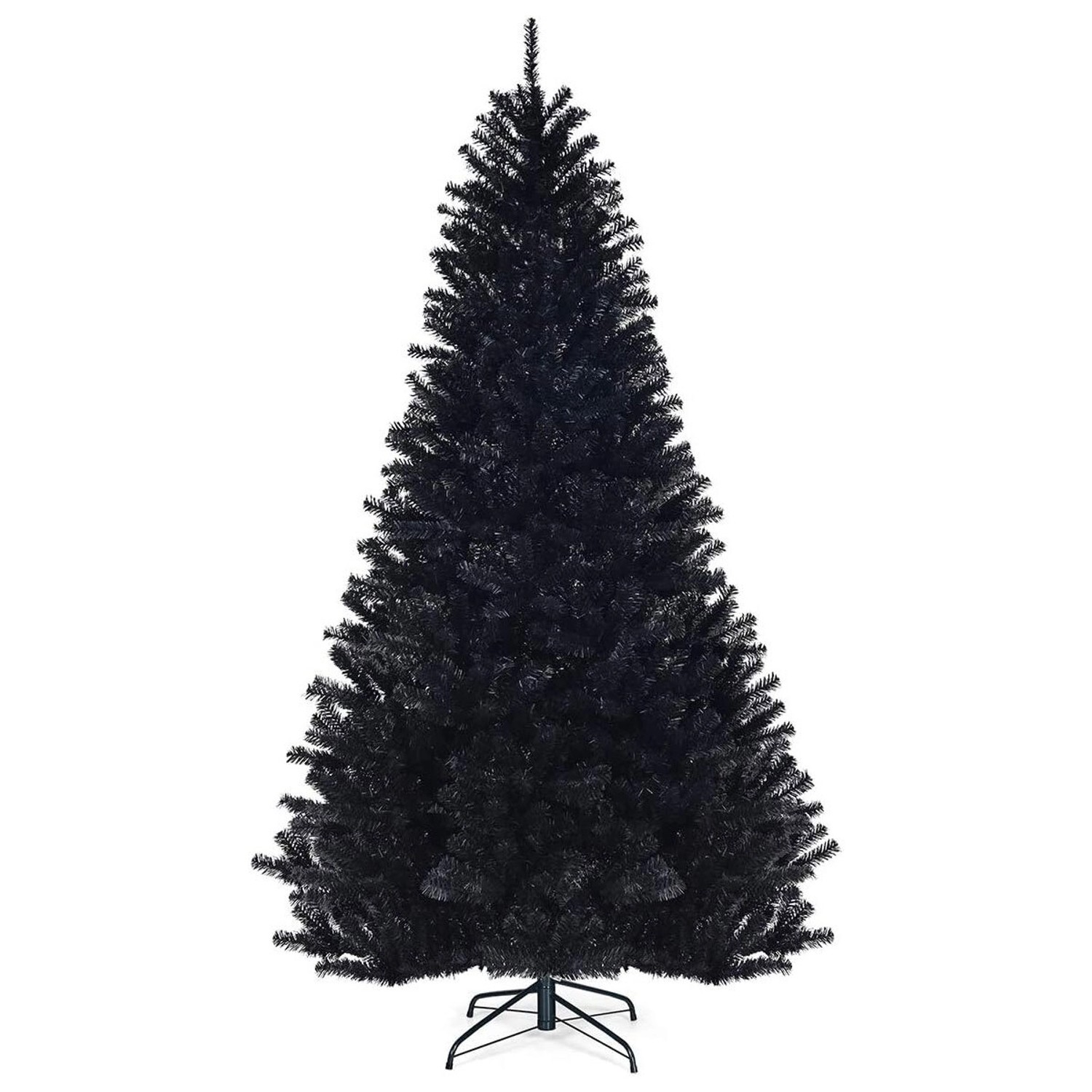 Costway Künstlicher Weihnachtsbaum mit Klappsystem Schwarz 225cm