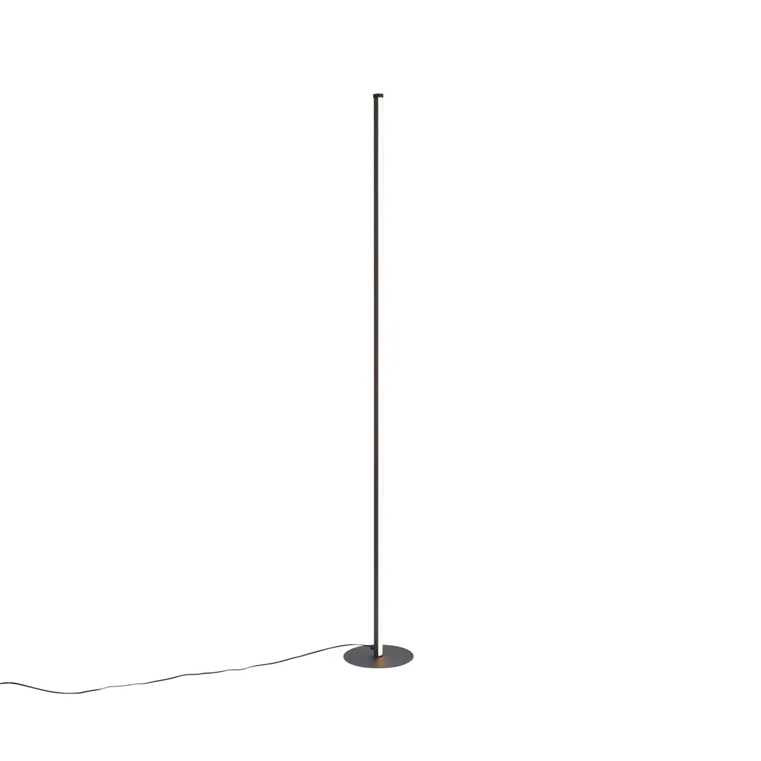 QAZQA Design Stehleuchte Schwarz inkl  LED mit Touch Dimmer Clutch