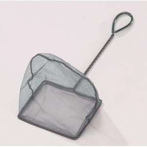 Ebi Fischnetz V-Form, 15 cm, mit gummiertem Griff für Aquarien.
