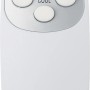 Fernbedienung für Luftkühler 60 l Weiß-Braun mit Tasten für Breeze, Power, Timer, Cool, Speed und Swing.