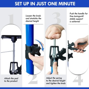 Montageanleitung: CCLIFE Deckenstütze, Einhandstütze, 115-290 cm, bis 30 kg belastbar.