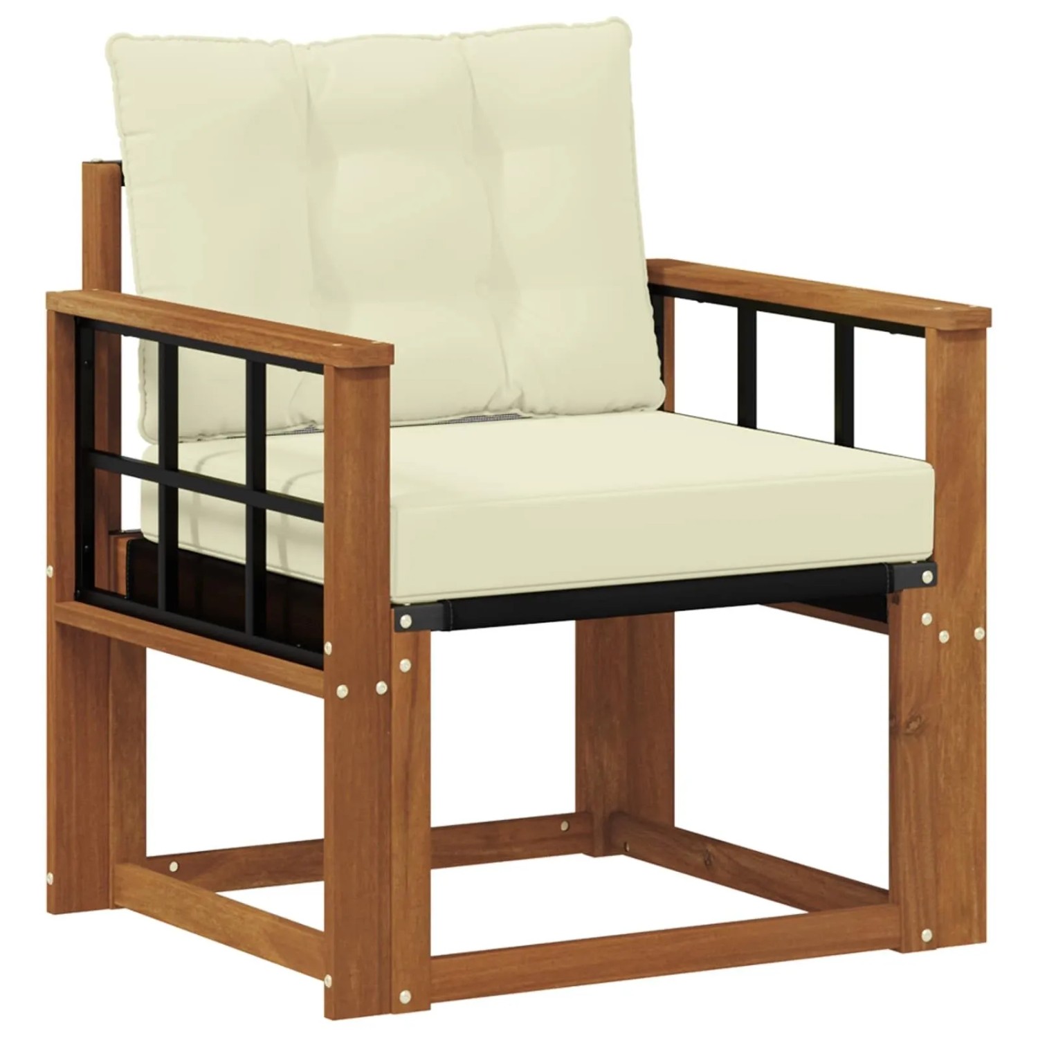 vidaXL Outdoor-Sofagarnitur Massives Akazienholz und Textilene 3436302