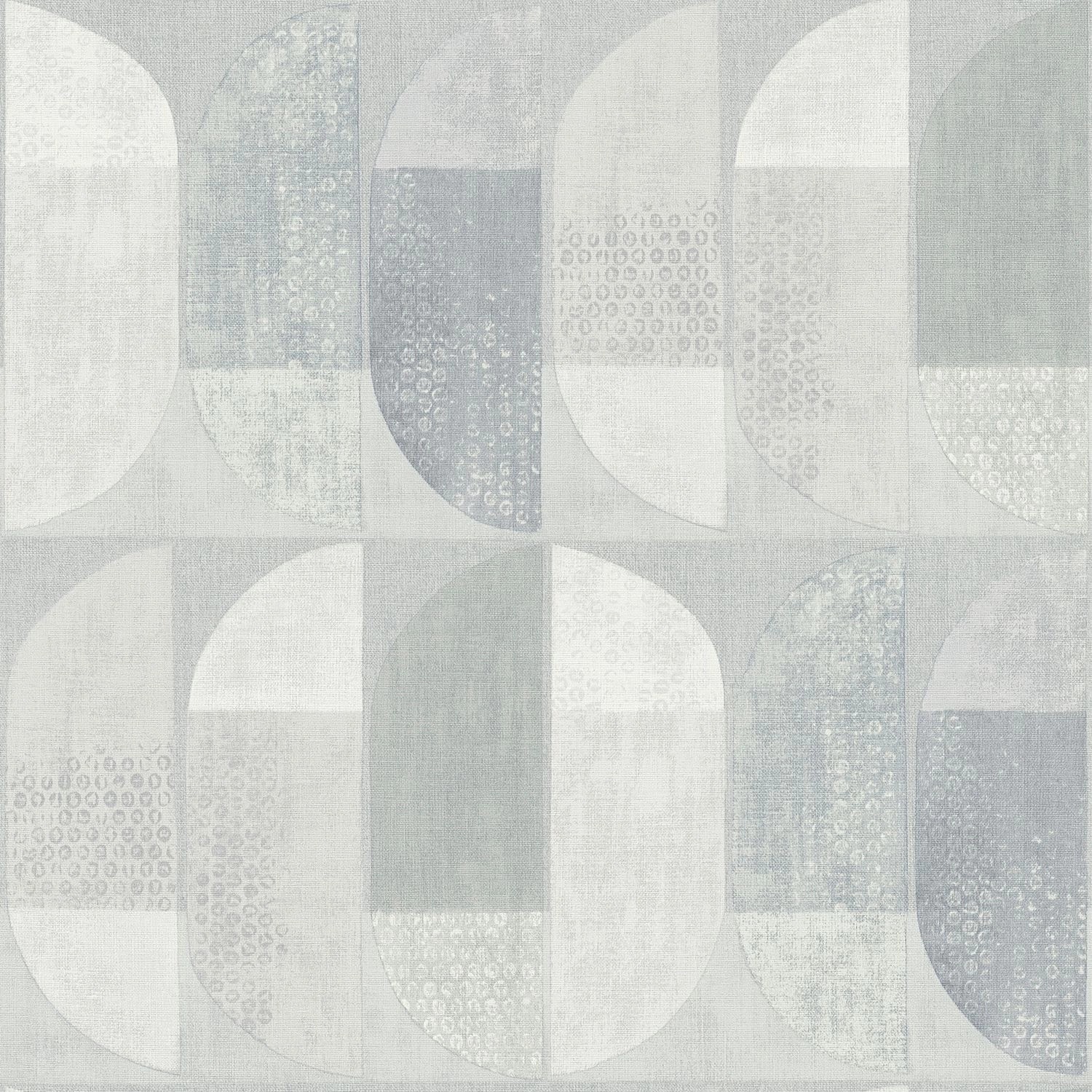 PROFHOME Grafik Tapete, geometrisches Muster in Grau, matte Oberfläche.